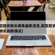 【新型冠状肺炎病毒最新消息,新型冠状肺炎病毒肺炎最新情况】